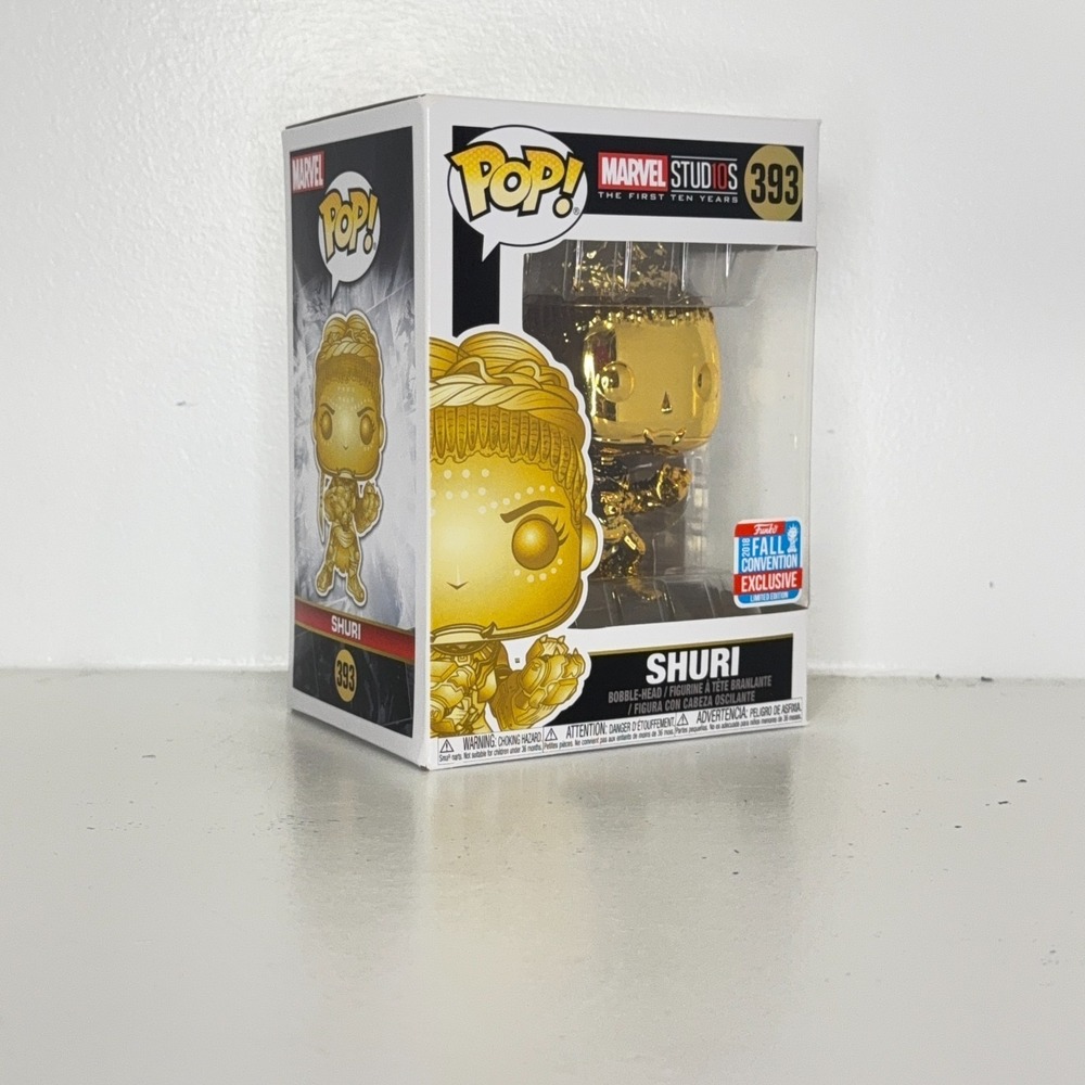 Funko Pop! Marvel #393 Shuri Gold Chrome 2018 Fall Convention Exclusive - Picture 2 of 7